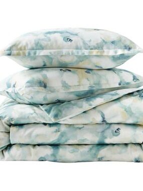 NWT SKY Bloomingdale’s Freya Inky Floral Duvet Cover Set Full/Queen 100% Cotton